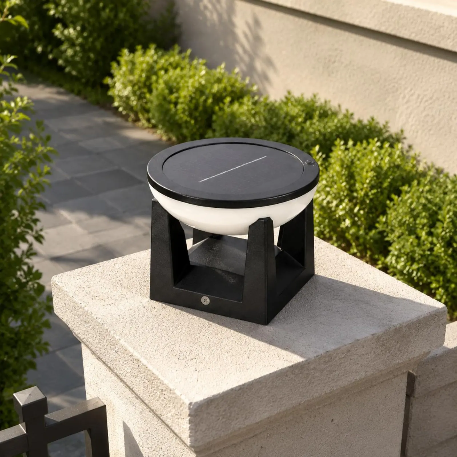 Solar Post Light Easy to Install Solar Pillar Light Waterproof Garden Post Lamp 360° Illumination Outdoor Lighting for Courtyard view 4