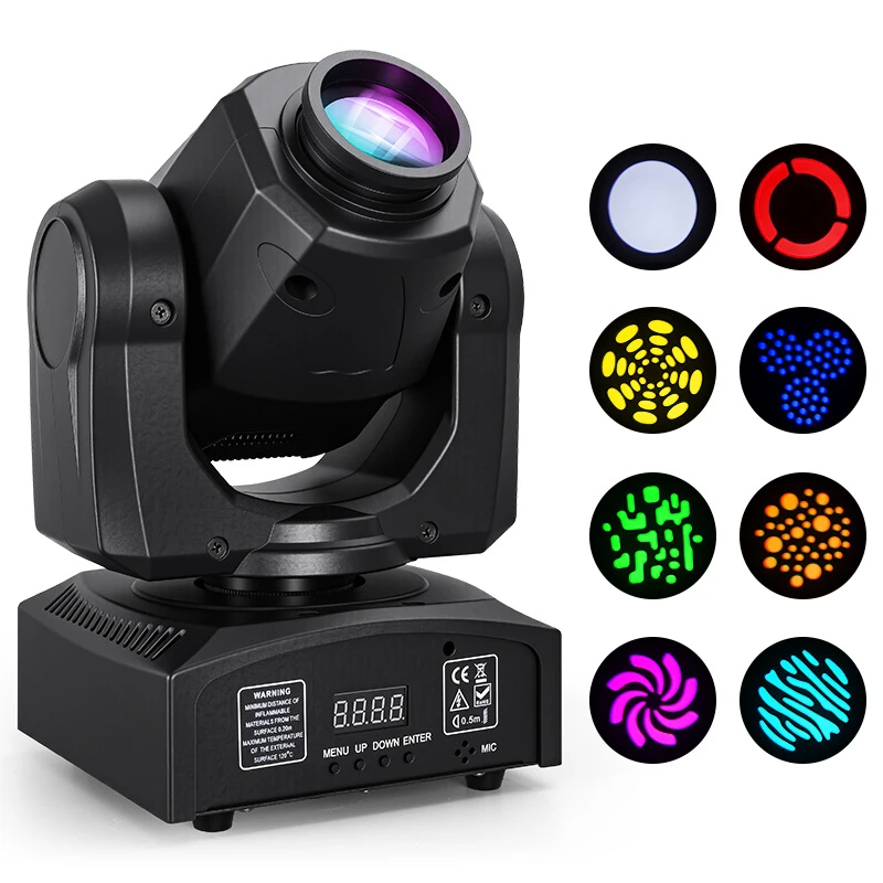60W Moving Head Pattern Beam Light LED Stage Light Moving Head Light Strobe Club Strobe Light Atmosphere Light