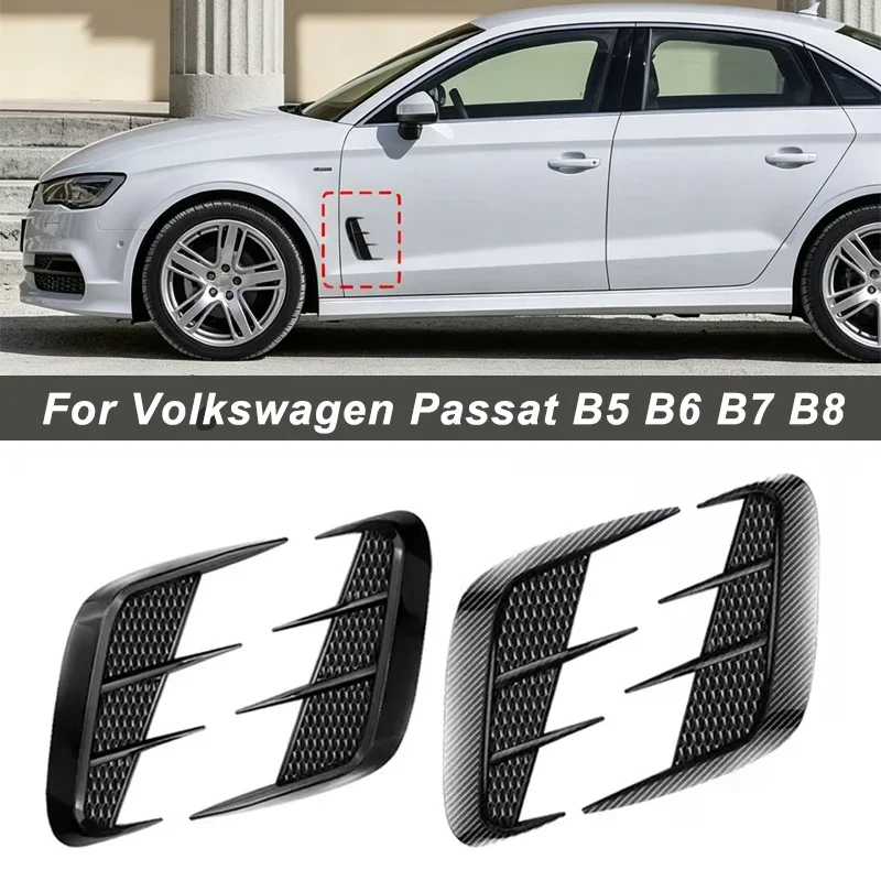Shark Gills Side Fender Sticker Simulation Air Intake Trim For Volkswagen Passat B5 B6 B7 B8 Body Accessories