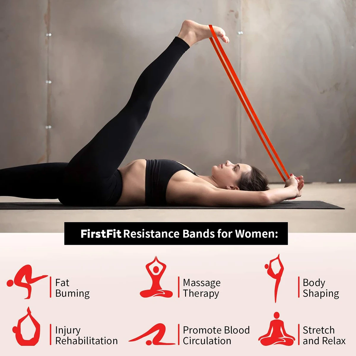 Fasce di resistenza in gomma elastici per esercizi di forza Pull-up ausiliari Pilates palestra attrezzature per il Fitness