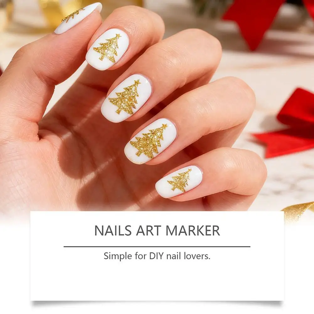 12  Color Nail Acrylic Graffiti Pen DIY Beauty Nail Art Tool Quick Drying Nail Mark Tool  Fine tip design precise line control