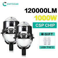Chftsoan Dual LED Projection Lens Headlight 1000W 120000LM Headlamp H4 H7 9005 9006 Headlight Modified Universal Kit 6000K 32V