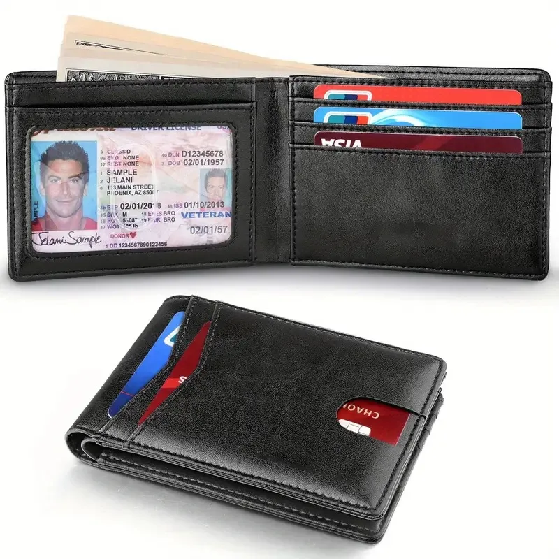 Leichte Vintage Bifold Wallet: ein stilvoller und langlebiger Kreditkarten halter und eine Geldbörse – Detail 6