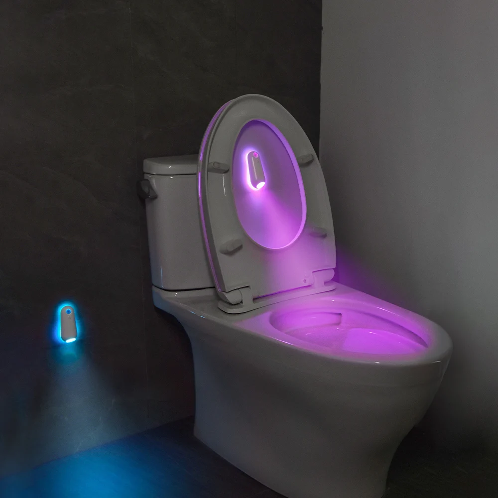 

2 Pack Color Changing Toliet Night Light Motion Sensor LED Multi-Color Lights Washroom Light Bowl Lamp Smart Lamp 8color