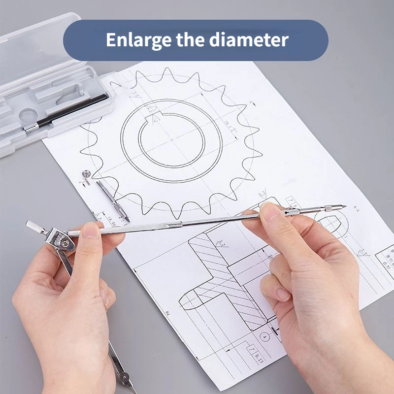 Deli 8603 8605 Metal Compasses Student Professional Graphics Compasses Compas Scolaire Chescolar Compass Set