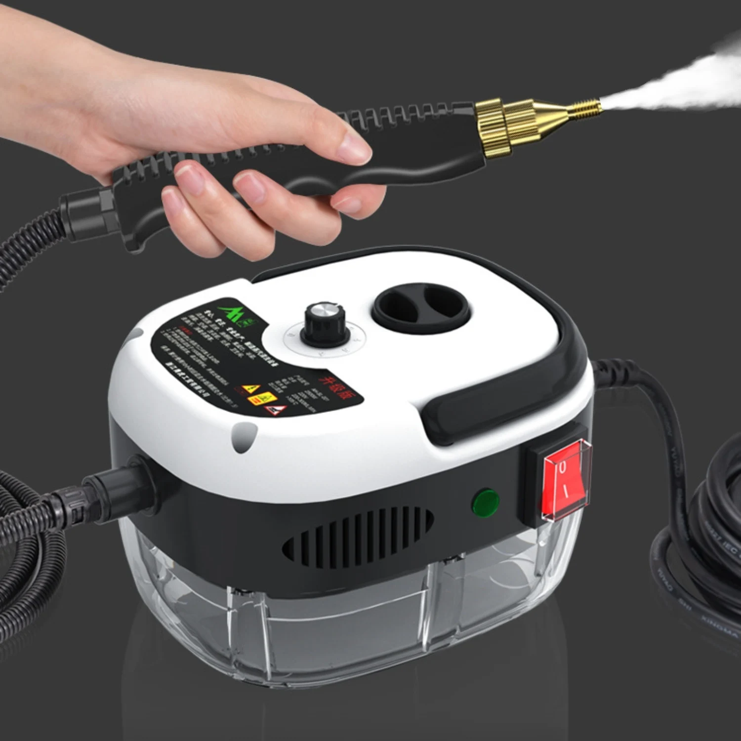 High Pressure Handheld Steam Cleaner for Car Auto Home Kitchen Air Conditioning Detailing Cleaning Portable Steamer