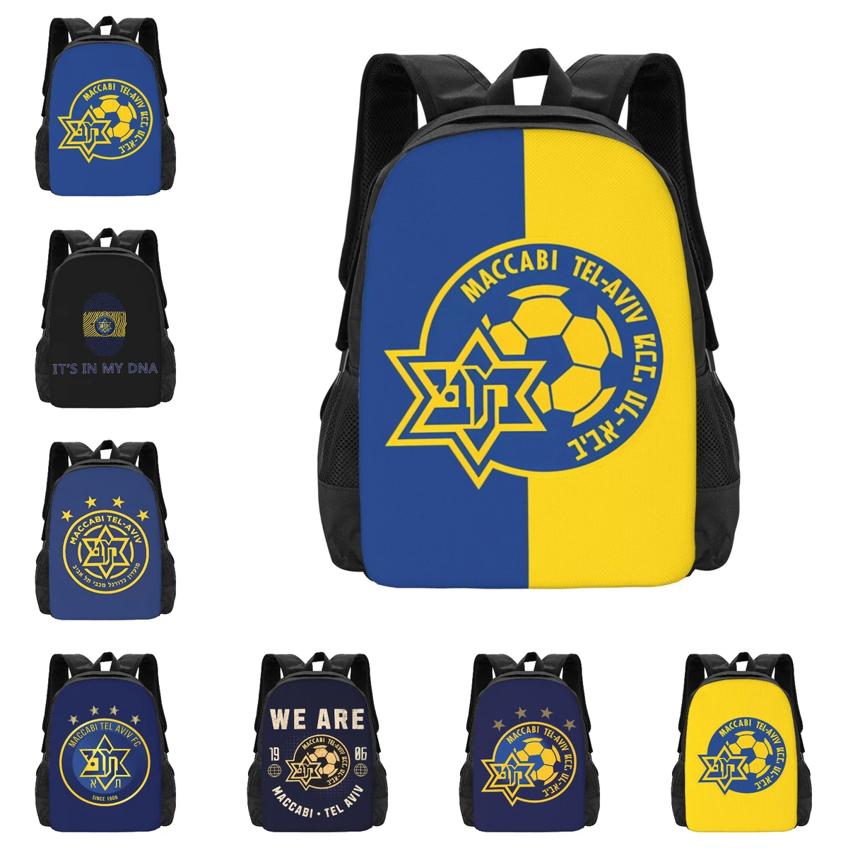 

Maccabi Tel Aviv Travel Laptop Backpack, Business College School Computer Bag Gift for Men & Women