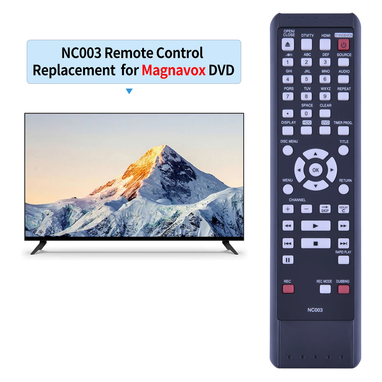 NC003 Remote Control for Magnavox DV225MG9 DV225MG9A DV225MG9B DV226MG9 DV226MG9B