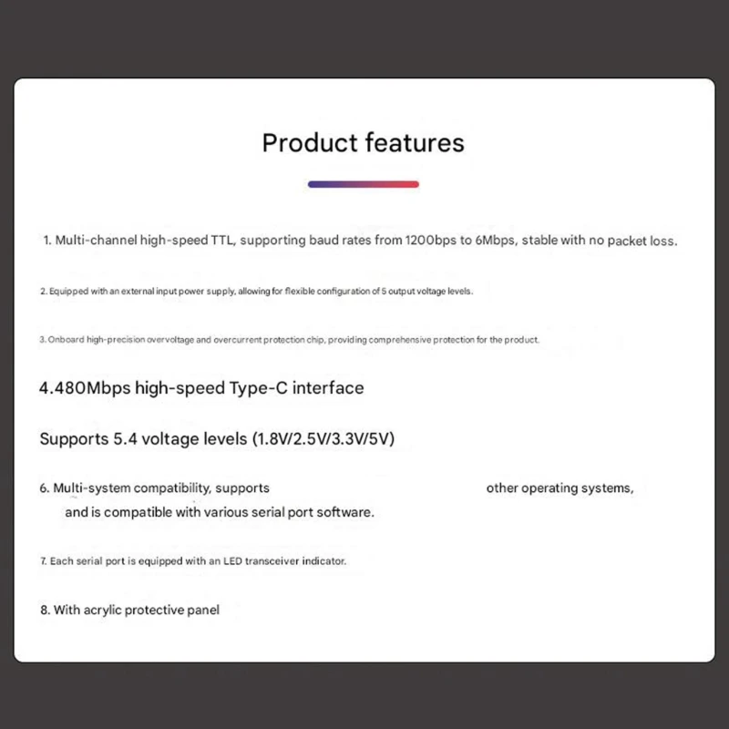 H7BC Type C 16Way USB to TTL Serials UART Expansion Module for Stable Communication