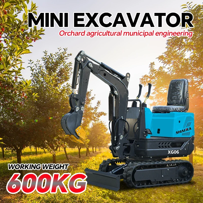Prodotto personalizzato 0.8T Mini escavatore idraulico cingolato Mini escavatore cingolato agricolo Mini escavatore diesel