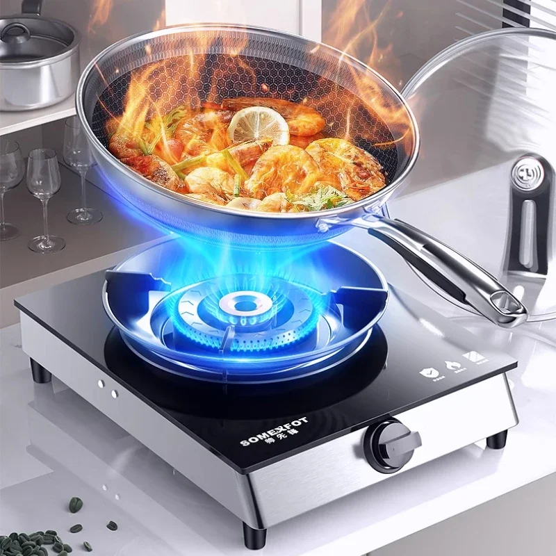 Gas stove single stove household desktop large fire natural liquefied gas old-fashioned single burner gas stove
