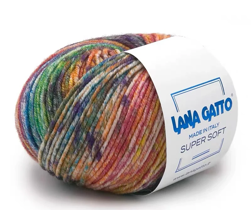 

Wonderful Needle Wool Italian LanaGatto Super Soft Soft Segment Dyed Merino Wool Hand Knitted Wool