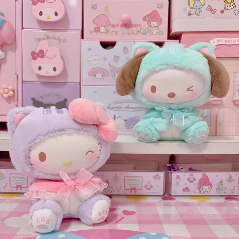 أصيلة سانريو مرحبا كيتي كورومي إغاظة هريرة سلسلة صندوق أعمى قلادة لينة مجموعة الأطفال اللعب هدايا عيد الميلاد #6