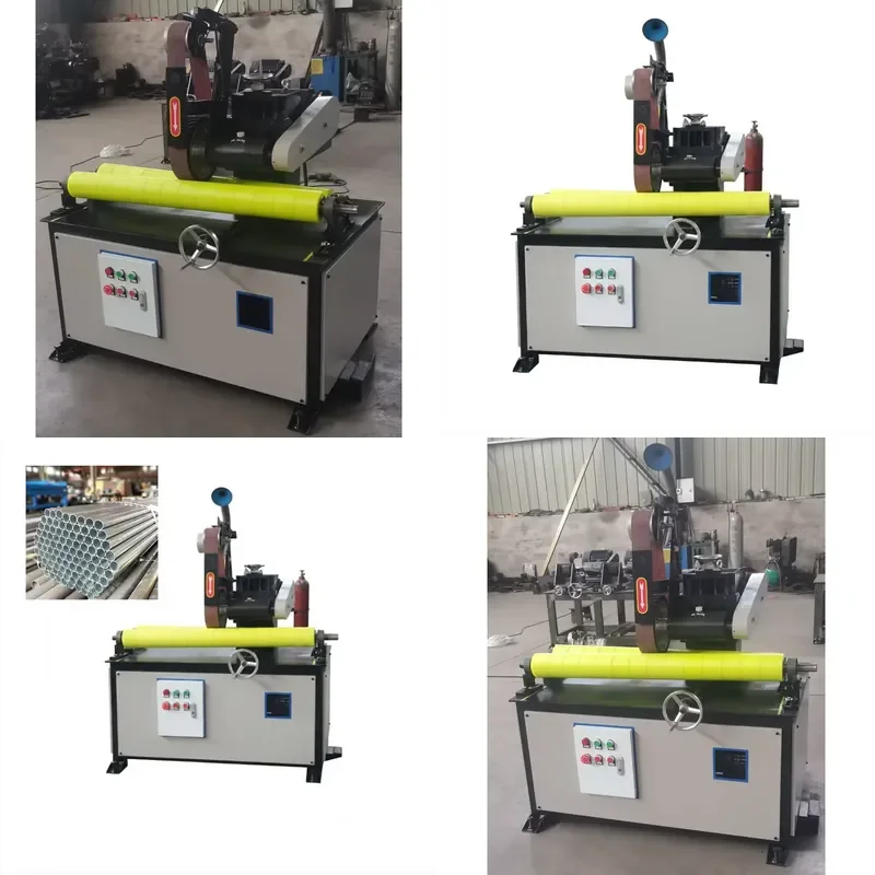 Belt-type Polishing Machine for the Outer Surfaces of Metal Tubes; Surface Grinding Machine for Construction Bars and Tubes