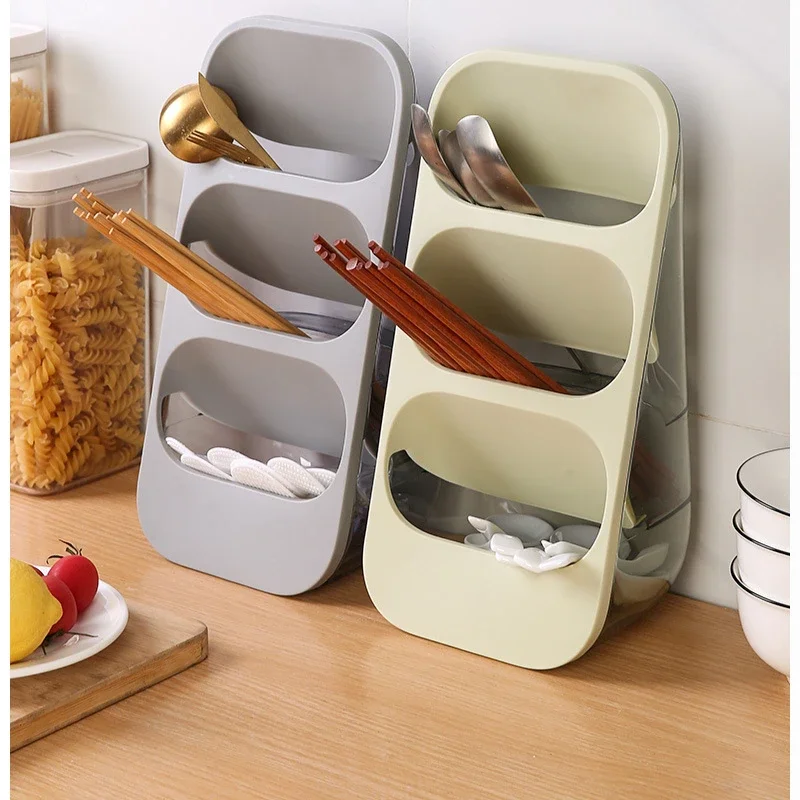 

Держатель для палочек для еды, многофункциональная наклонная ложка, сливная стойка для палочек для еды, большая вместительная пластиковая настольная кухонная стойка для хранения