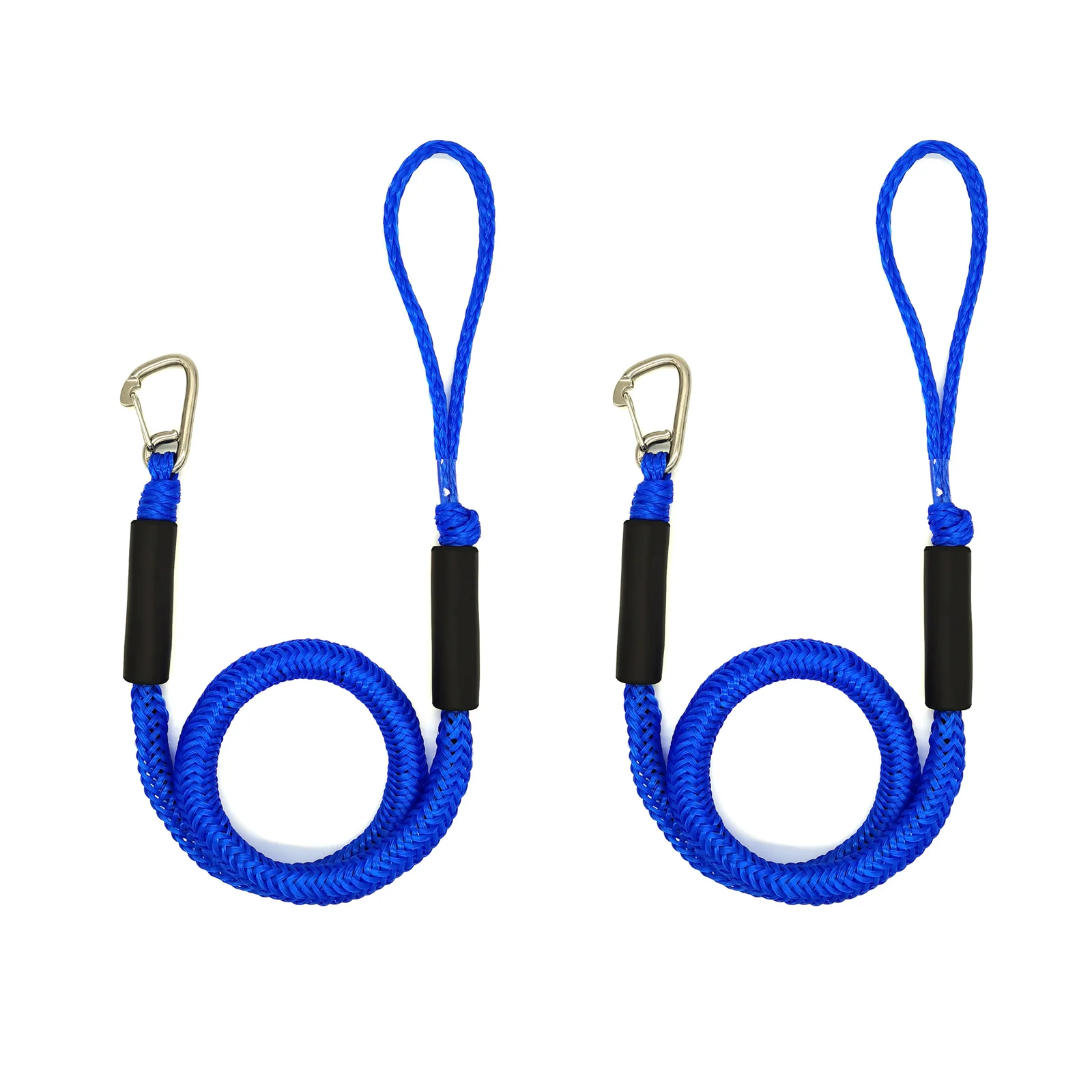 

1/2PC Stainless Hook Bungee Dock Line – Adjustable Shock Absorbing Elastic Rope for Marine Kayak Canoe Pontoon Boat Jet Ski