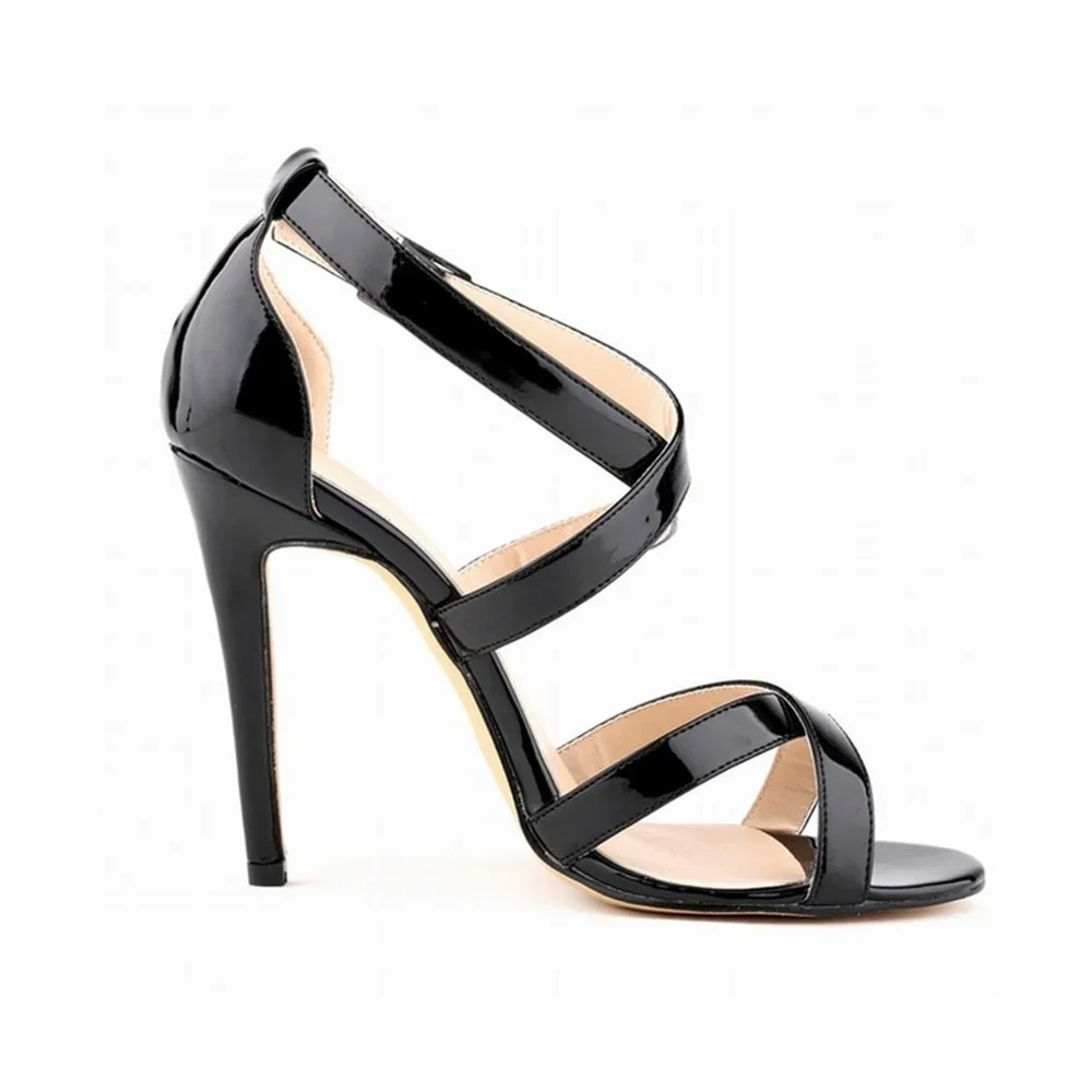 النساء الصنادل مثير مضخات الكاحل حزام عالية الكعب موضة رقيقة كعب فستان الصيف عبر حزام الخناجر أحذية الزفاف الحمراء