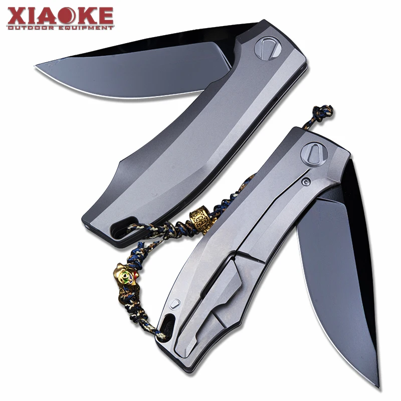 Premium Titanium M390 Folding Knife Mirror DLC Blade – Outdoor Fishing Camping Survival Tool Portable EDC Gift