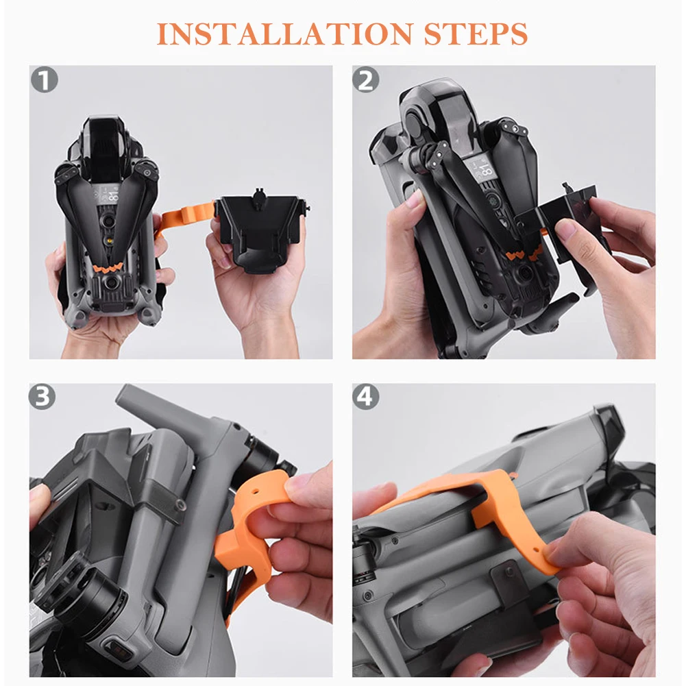 オレンジ色のuvavアクセサリー、ソフトシリコンストレージツール、プロペラホルダー、屋外、簡単な取り付けガードストラップ、エア3にトラベルフィット