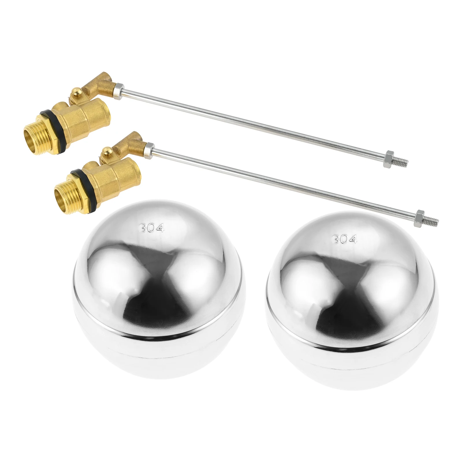 

2 шт. 1/2 "3/4" 1 "резьба поплавковый шаровой кран латунный соединитель трубы плавающий шариковый резервуар для воды автоматический переключатель контроля уровня воды