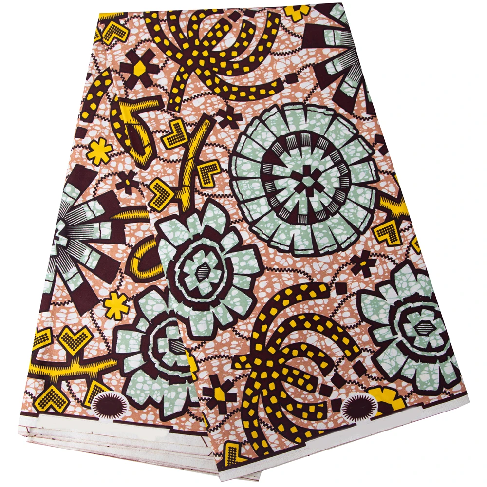 100% القطن الأفريقي أنقرة النسيج الباتيك Pagne الشمع طباعة النسيج لفستان الحرفية المواد القطن عالية الجودة DIY بها بنفسك الخياطة Tissu SP #2