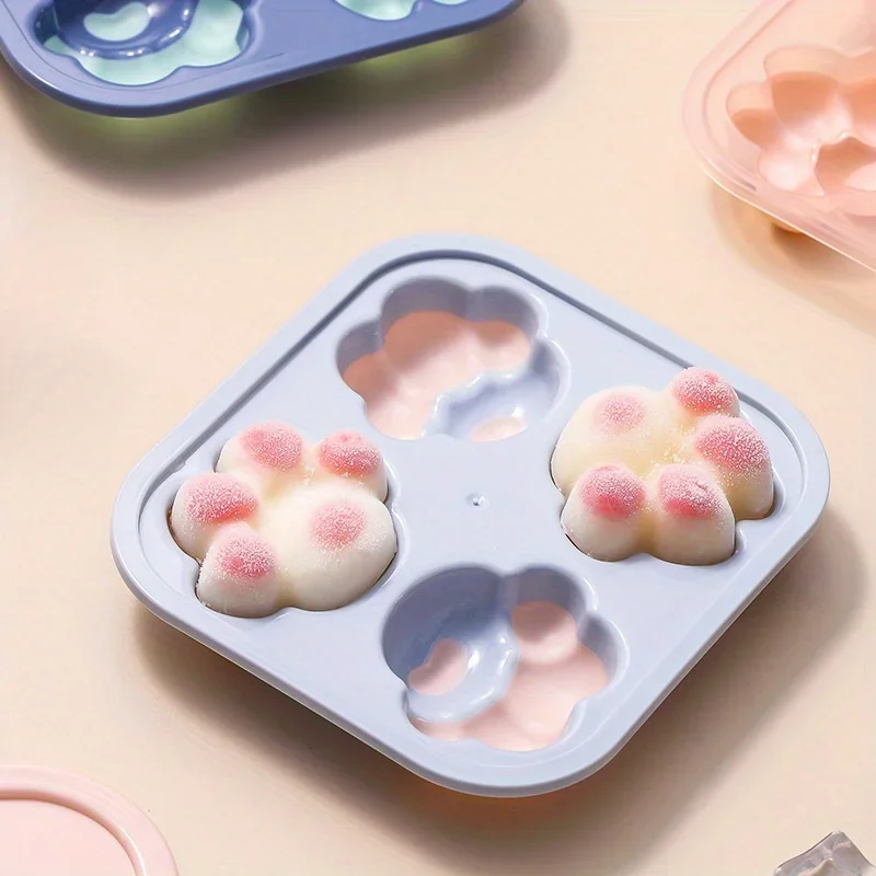 1pc Cat Paw Ice Mold, Easy Release Tray for Popsicles, Candy, Chocolate, Food Grade, Non-Stick, Reusable, DIY Baking