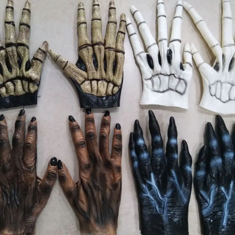 Guantes hombre para Halloween, Festival fantasmas, garra terror, accesorio disfraz Cosplay aterrador