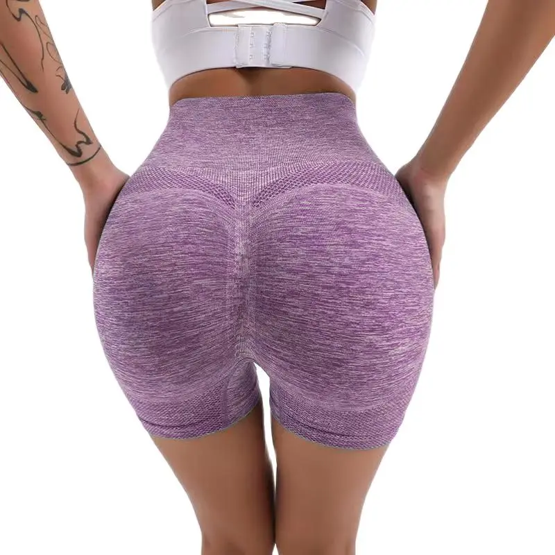 Hip Fold New Women's Yoga Fitness Running Enhanced Sports High Waist Shorts Yoga Clothes