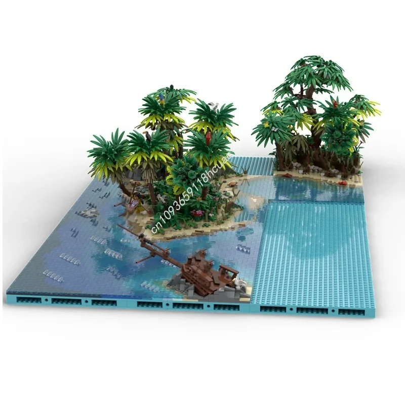 1552pcs MOC Islanders Outrigger Canoe Making Model Building Blocks Assemble Toy DIY Creative Idea Christmas Gift Education