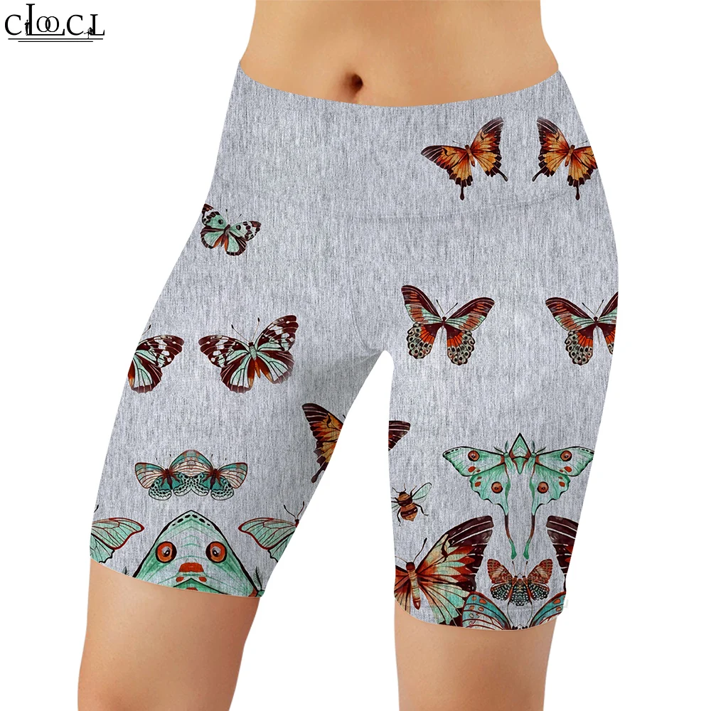 CLOOCL Damen-Leggings, schöne Gänseblümchen-Shorts mit 3D-Grafikdruck, lässig für Damen, Outdoor, Workout, Sport, Push-up, grüne Hose