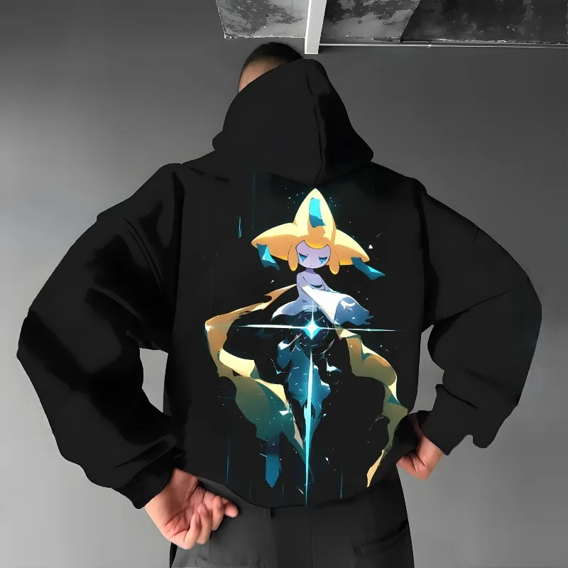 Pokémon Jirachi Double-sided Printing Hoodie for Men Women 2025 Autumn/Winter New Y2K Harajuku OverSize Casual Sweatshirt Top