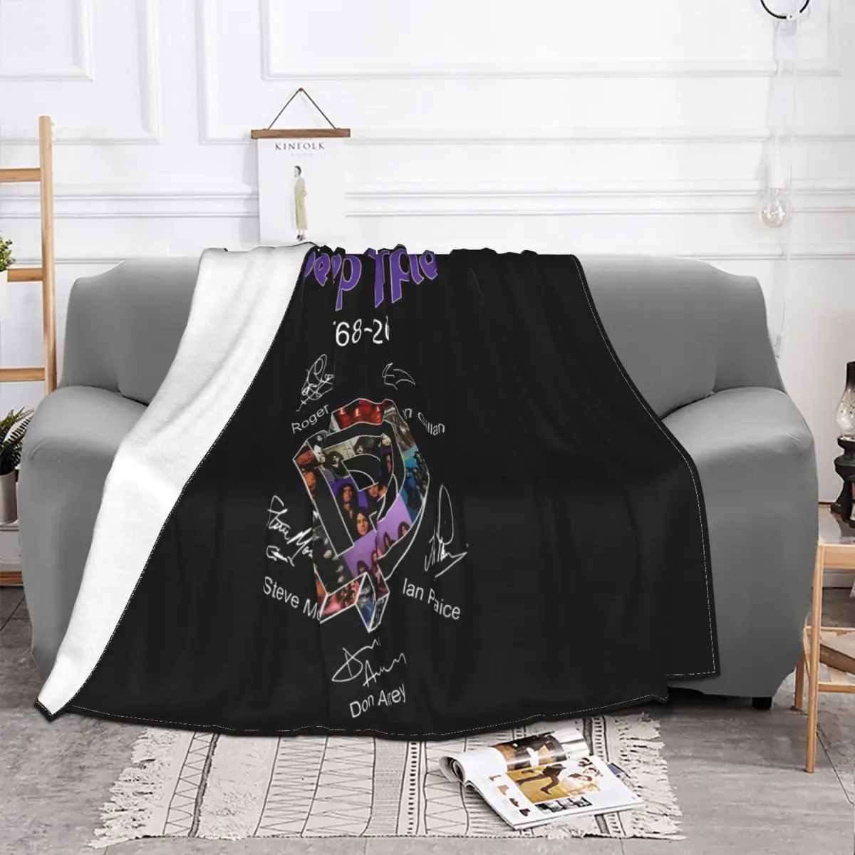 Freeship Deep Purple 1968 2018 Black Unisex Cotton S 6Xl Limited Different Adult Throw Blanket