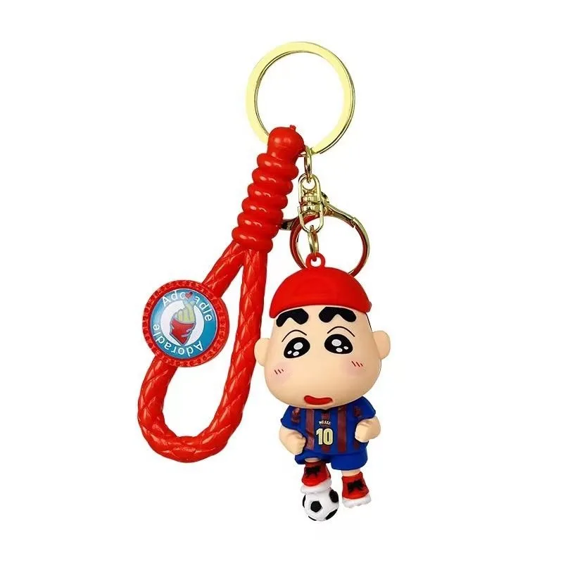 High-looking Crayon Shin-chan Creative Cartoon Design Football Player Keychain Exquisite Fashion Backpack Accessories Decoration view 6
