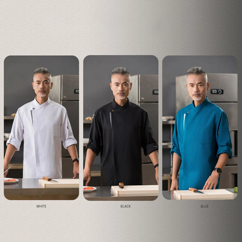 ホテルレストランシェフジャケットキッチン作業服長袖トップスユニセックスシェフの制服ホテルベーキングケーキショップケータリングオーバーオール