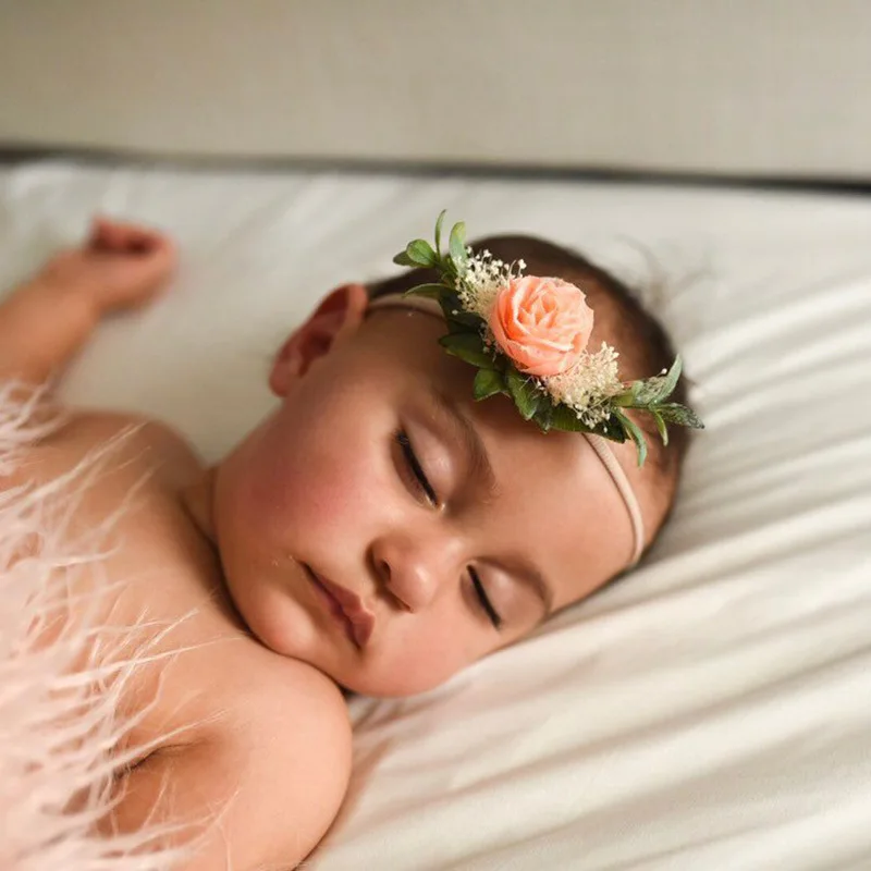 Newborn head flower baby headdress handmade children photo picture shooting accessories