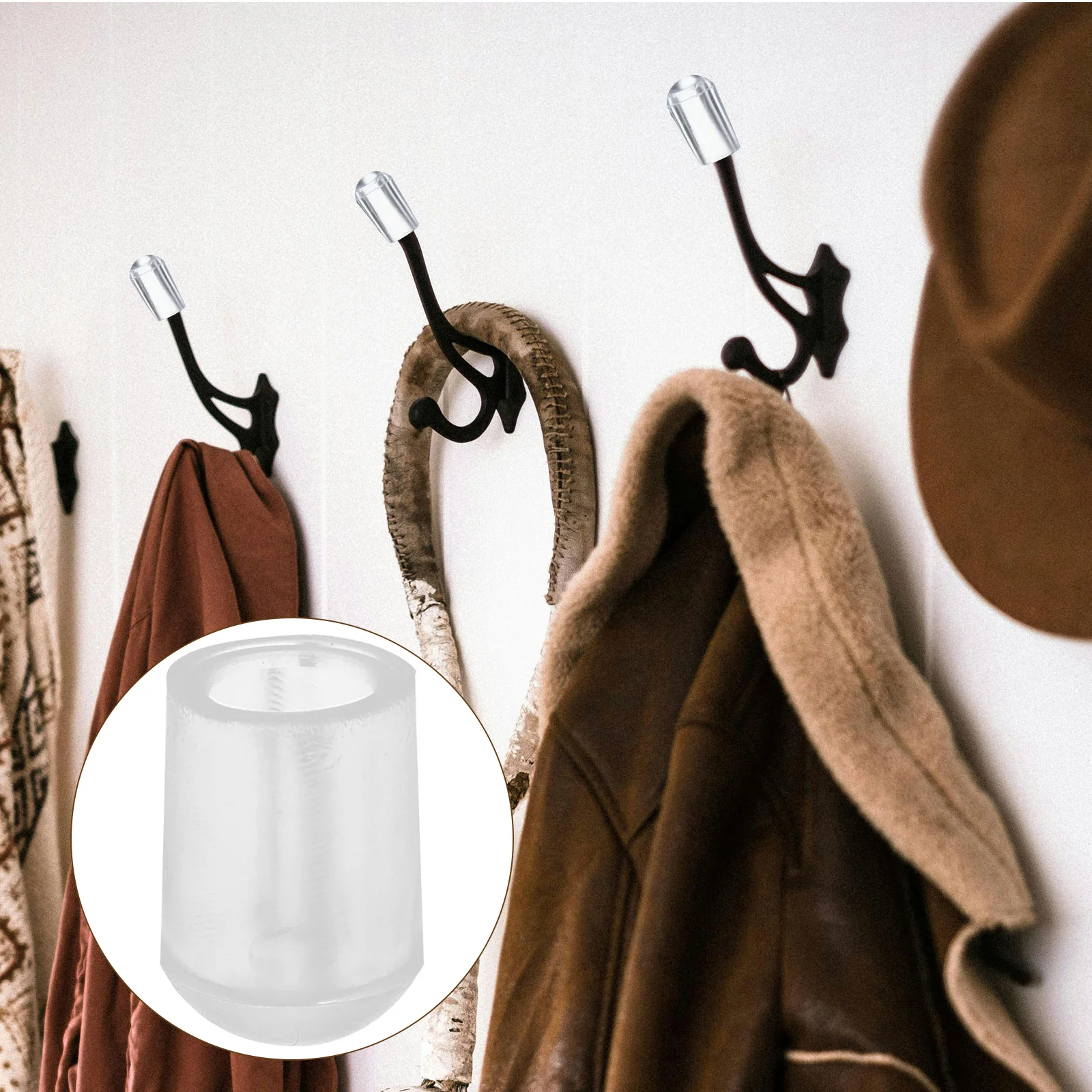 

100Pcs PVC Protective Caps End Cover for Hanger Hooks Wire Ends Clothes Hook Protectors Home Office School Use