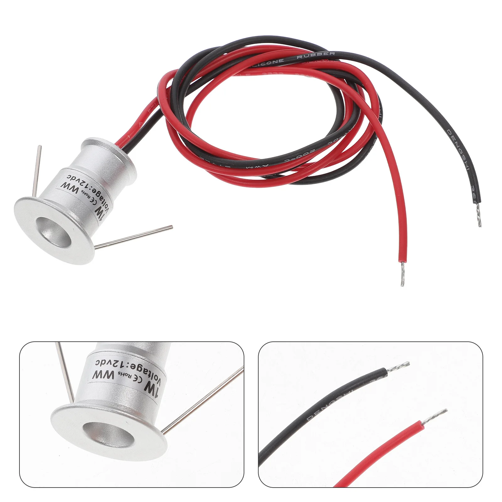 

2pcs Mini Led Spotlight 1W Dc12V Compact Recessed Down Light For Cabinet Rv Boat Closet Display Case Stairs Bedroom Furniture