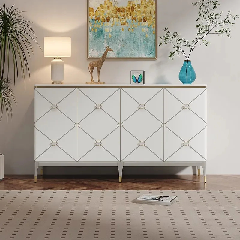Entrance cabinet, living room integrated locker against the wall, household solid wood shell dining side cabinet