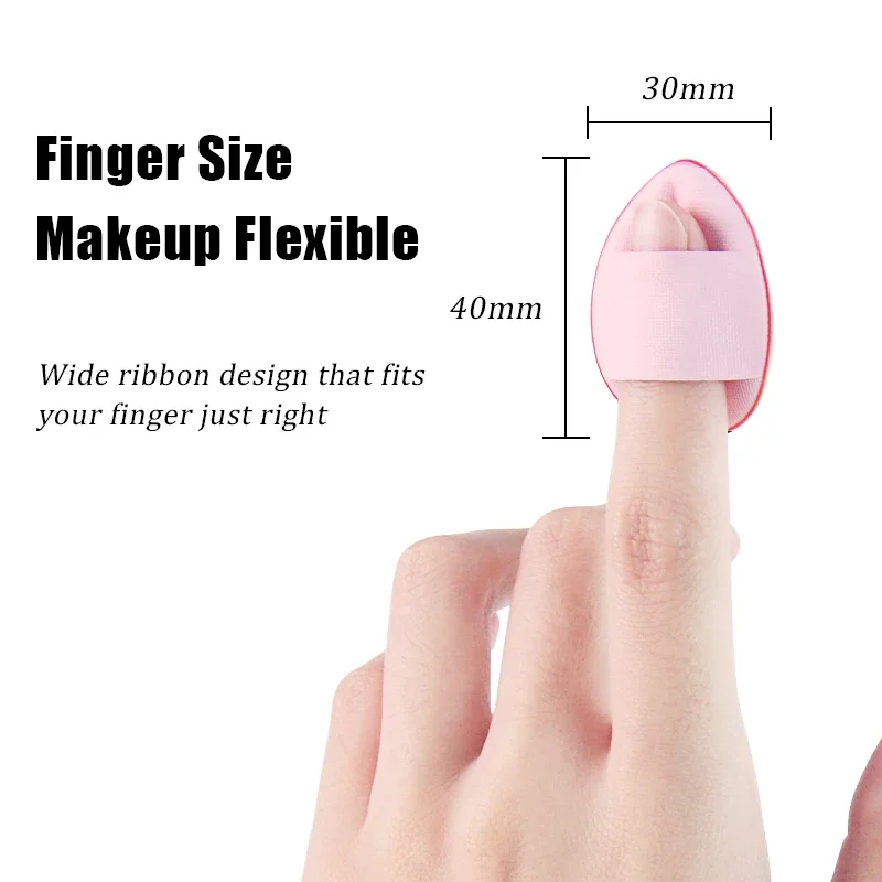 Juego de esponjas de maquillaje para dedos de tamaño Mini, base correctora facial, detalle de esponjas, almohadilla cosmética profesional, herramienta de maquillaje