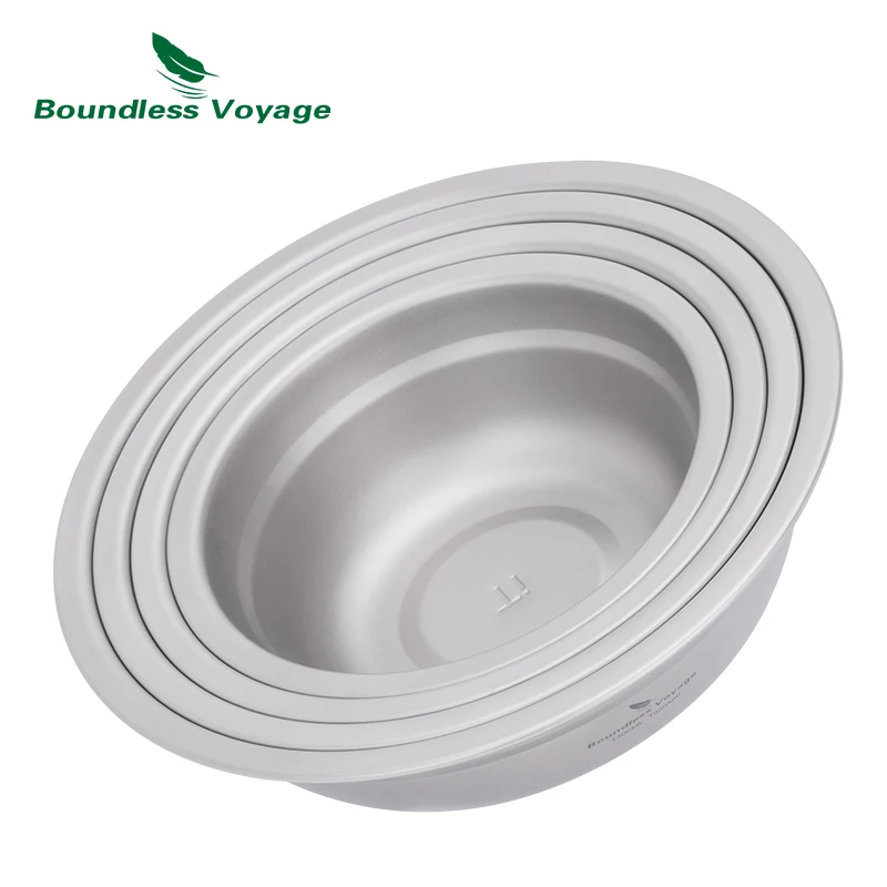 

Boundless Voyage Titanium Bowl Rice Soup Salad Serving Bowl Ultralight Outdoor Camping Travel Durable Portable Tableware