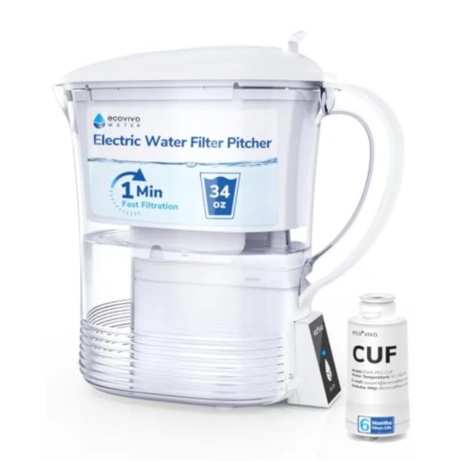 

Electric for Tap and Drinking 1-Min Fast Filtration Removes 99.99% of Lead Chlorine with 5-Stage Advanced 6-Month Long-Life Fil
