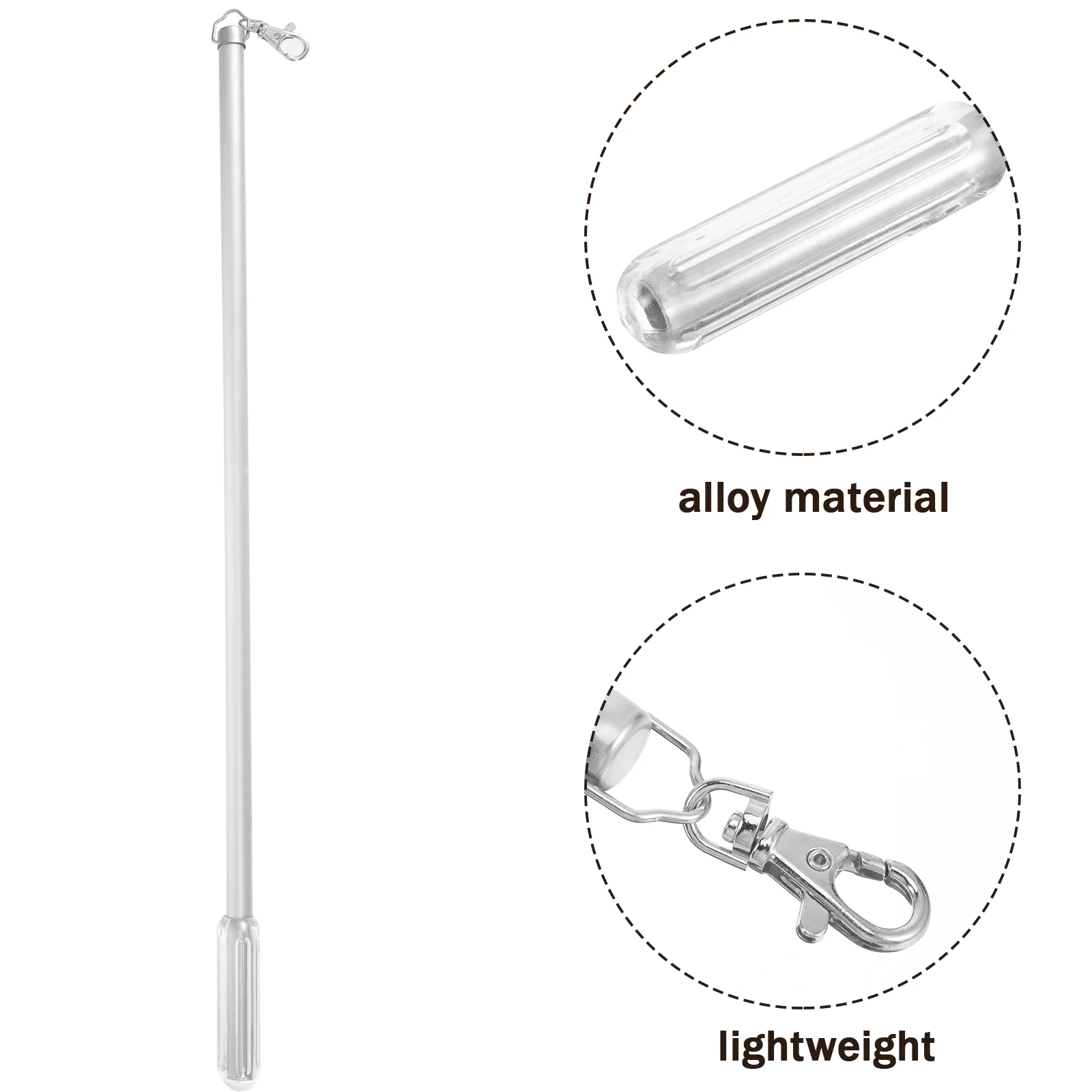 Versatile Curtain 50cm Aluminum Alloy Track Roman Rod Manual Push and Pull Small Lever Hand (black) Blind Plate Long