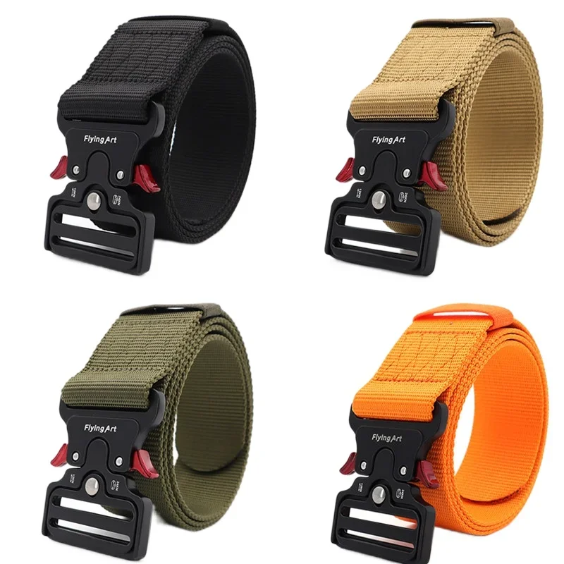 Plus Size 5cm×125cm Men's Belt  Outdoor Hunting - Multi Function  Survival Marine Corps Canvas Nylon Belts