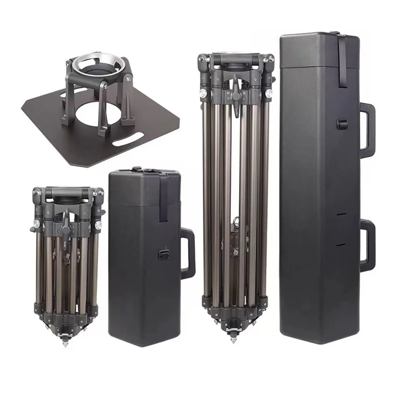 

Pro Cinematic-Grade 150mm Bowl Aluminum alloy Tripod Legs 18-167cm Height Adjustable for Heavy Camera Systems Film TV Production