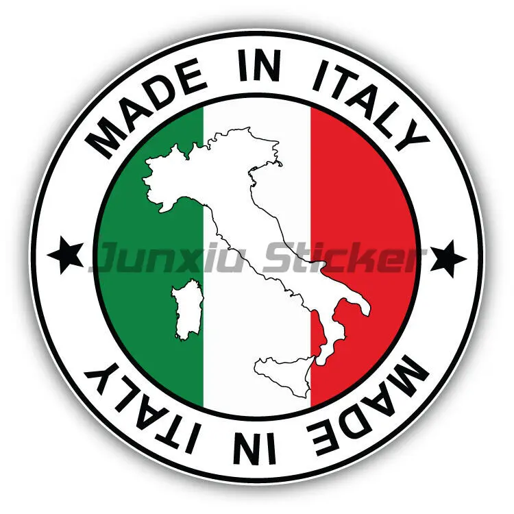 High-Quality Italy Flag Emblem Stickers Durable Vinyl Stickers Laptop Stickers Scooter Bicycle Motorcycle Helmet Sticker Decor