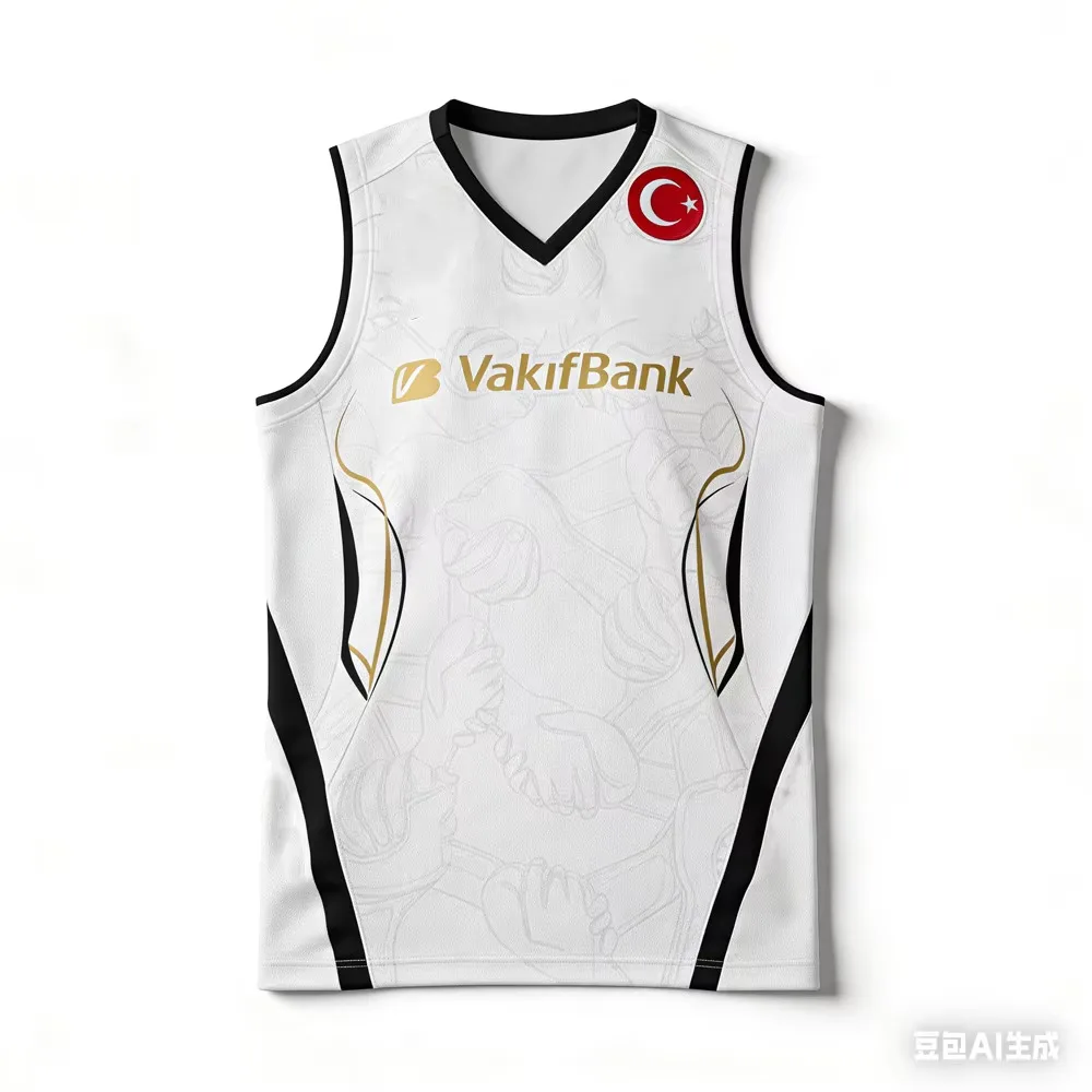 VakıfBank Volleyball Sportwear 2026 Damen Schnelltrocknende Atmungsaktive Sportweste Türkei Volleyball Trainings-Tanktop für Mädchen und Kinder – Detail 6