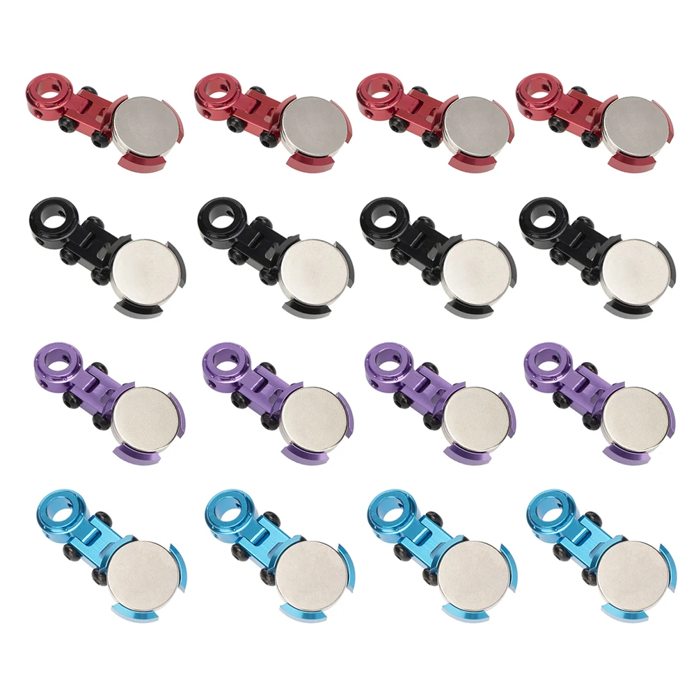 

4Pcs Aluminum Alloy Strong Magnetic Stealth Invisible Body Post Mounts for 1/10 RC Crawler Drift TRX4 SCX10 - No Clips