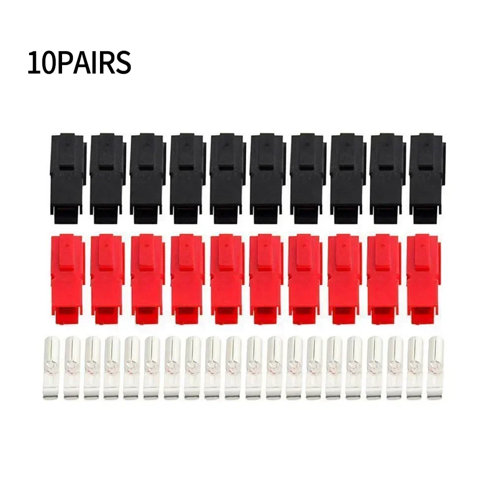 10 Pairs 15/45Amp For Plug Connector Quick Connect Disconnect Kit Electrical Equipment 600V Red And Black