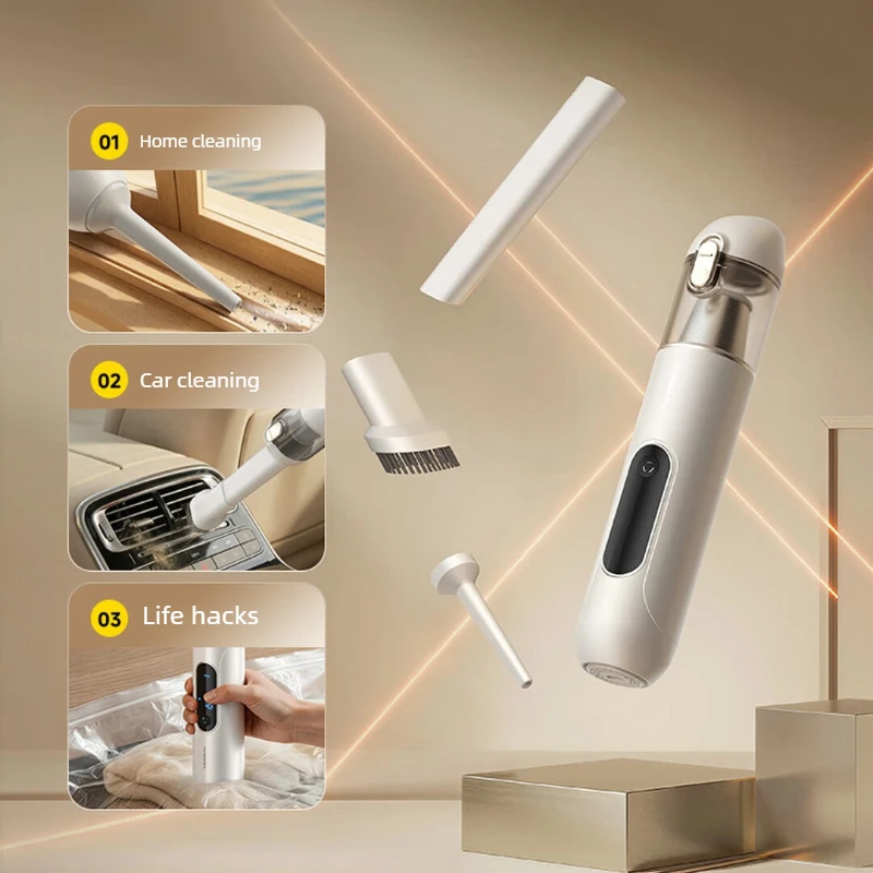 XC02 Cordless Handheld Vacuum Cleaner Strong Suction Blower 2 in 1 for Car Home Desk Window Pet Hair Portable Use 무선 핸디 청소기