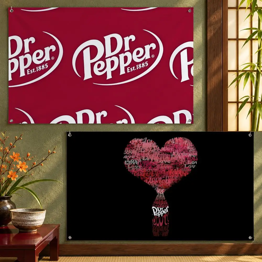 Dr Pepper Flags Wall Hanging With 4 Grommets For Bedroom Dorm Room Garden Party